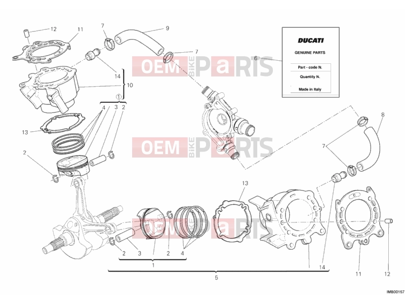 DUCATI 2011 Diavel Carbon CYLINDER - PISTON » ENGINE CASE