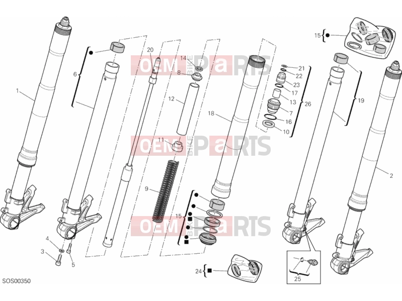 DUCATI 2011 Streetfighter FRONT FORK » FRONT SUSPENSION