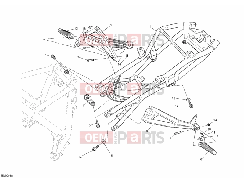 DUCATI 2011 Streetfighter REAR FRAME » FRAME