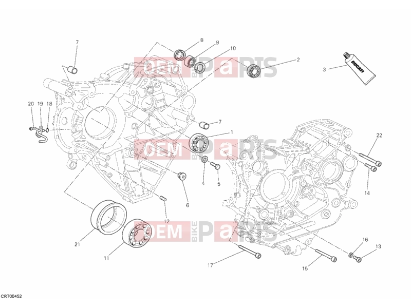 DUCATI 2011 Streetfighter CRANKCASE BEARINGS » ENGINE CASE