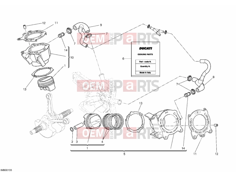 DUCATI 2011 Streetfighter S CYLINDER - PISTON » ENGINE CASE