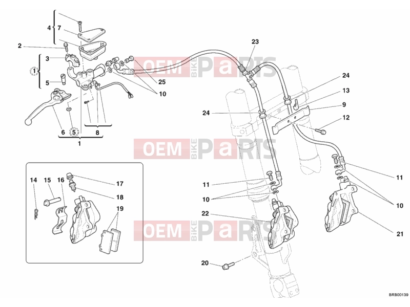 DUCATI 2010 Multistrada 1100 FRONT BRAKE SYSTEM » BRAKING SYSTEM
