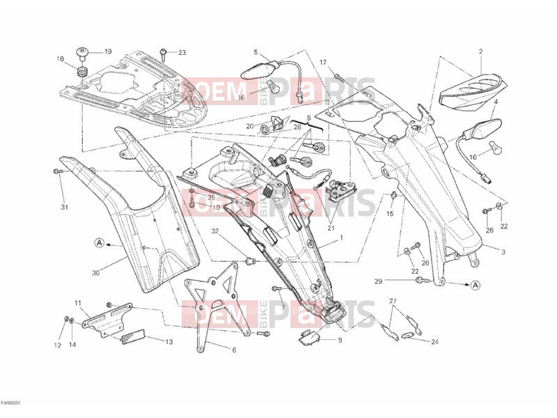 DUCATI 2010 Multistrada 1100 TAILLIGHT AUS » LIGHTING SYSTEM