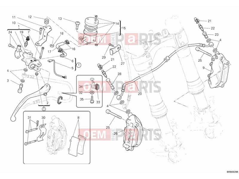 DUCATI 2010 Monster 1100 ABS FRONT BRAKE SYSTEM » BRAKING SYSTEM