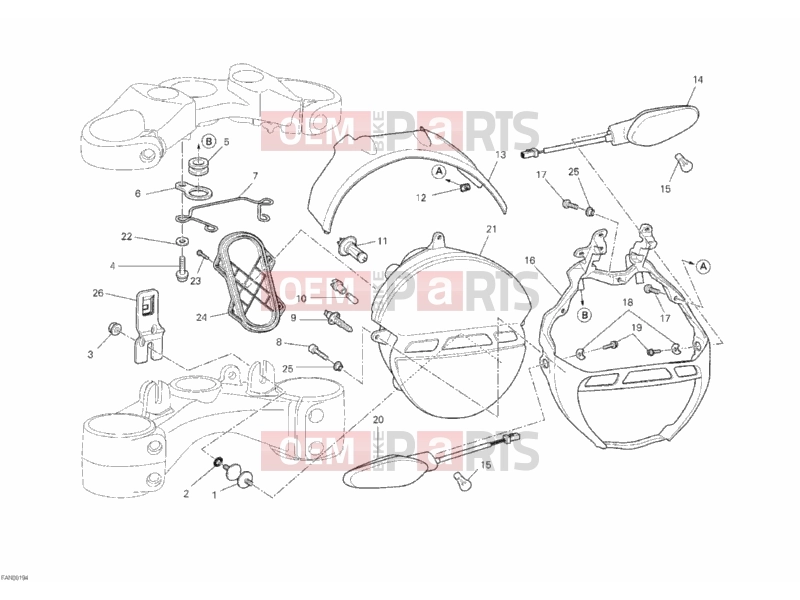 DUCATI 2010 Monster 1100 ABS HEADLIGHT » LIGHTING SYSTEM