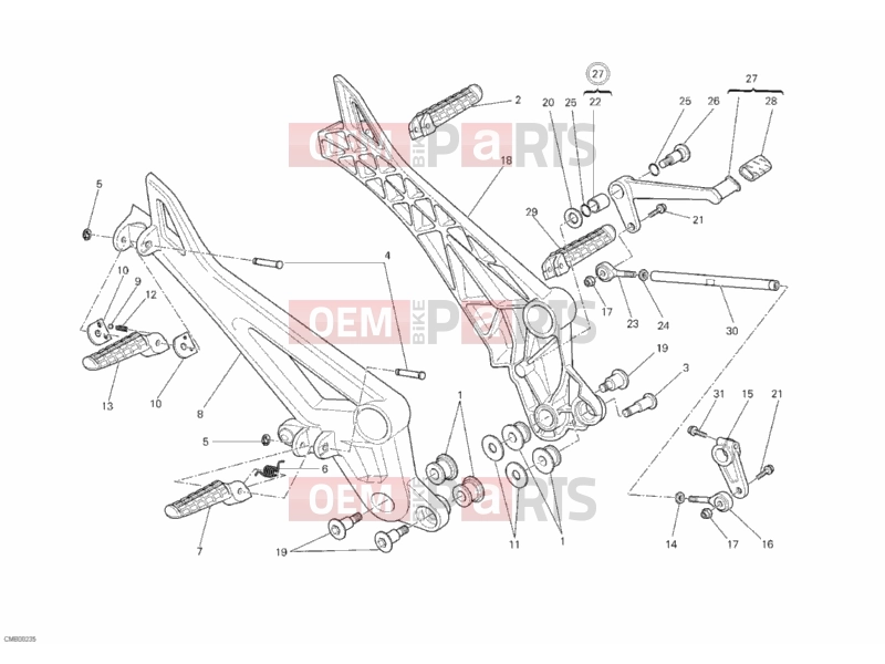 DUCATI 2010 Multistrada 1100 S FOOTREST » FRAME