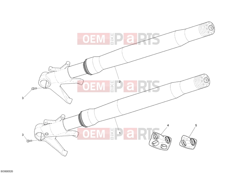 DUCATI 2010 Monster 1100 S ABS FRONT FORK » FRONT SUSPENSION