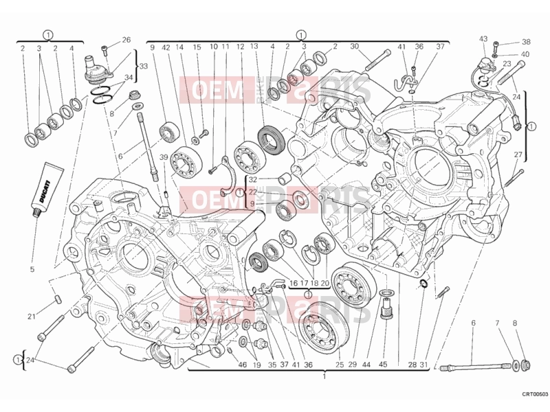 DUCATI 2010 Monster 1100 S ABS CRANKCASE » ENGINE CASE
