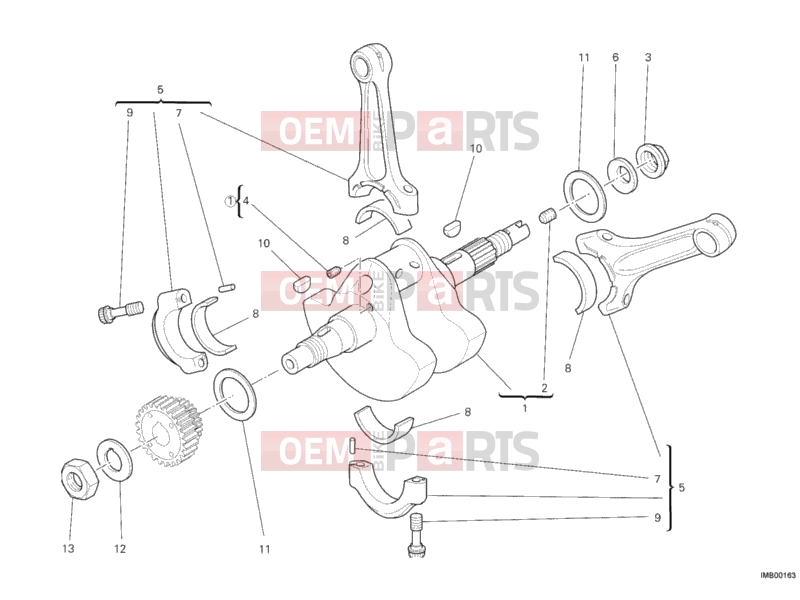 DUCATI 2010 Monster 1100 S ABS CRANKSHAFT » ENGINE CASE