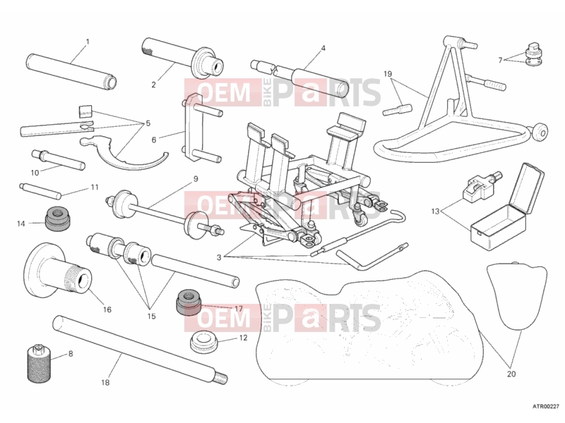 DUCATI 2010 Superbike 1198 R WORKSHOP SERVICE TOOLS, FRAME » FRAME