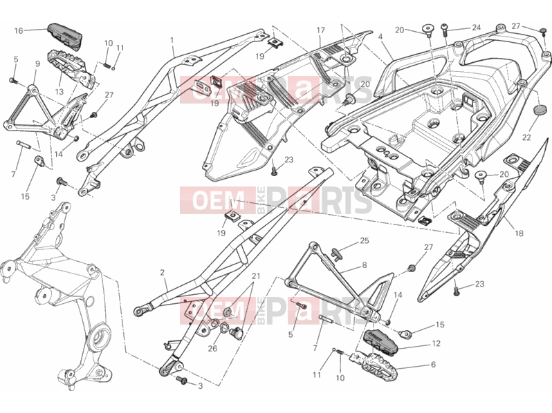 DUCATI 2010 Multistrada 1200 REAR FRAME COMP. » FRAME