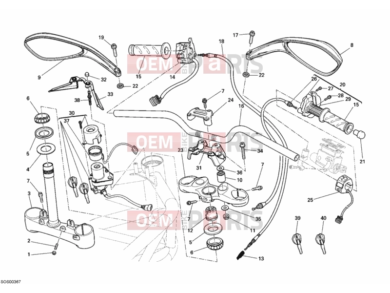 DUCATI 2010 Monster 696 HANDLEBAR » HANDLE BAR