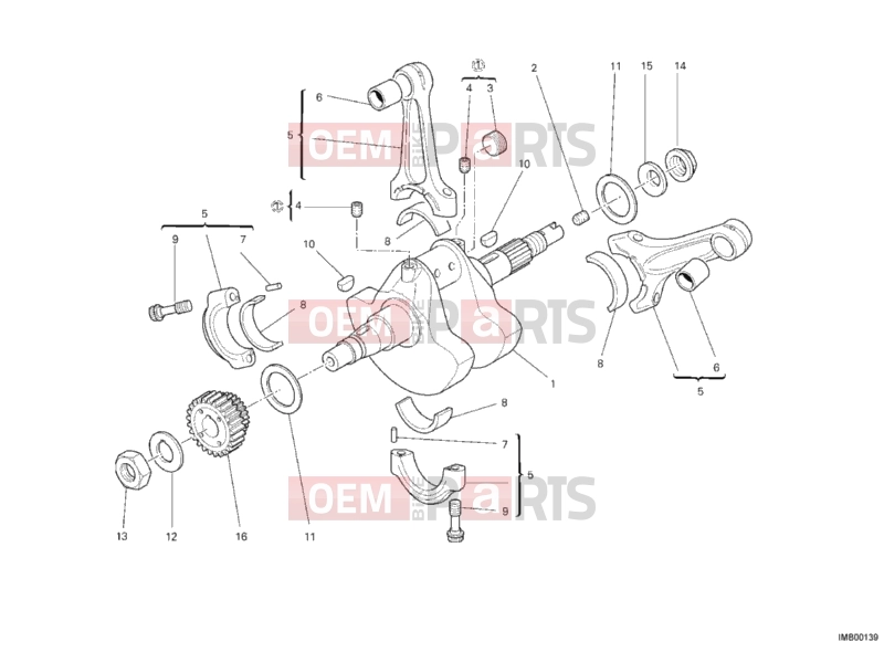 DUCATI 2010 Hypermotard 796 CRANKSHAFT » ENGINE CASE