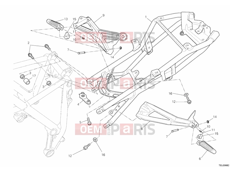 DUCATI 2010 Streetfighter S REAR FRAME » FRAME