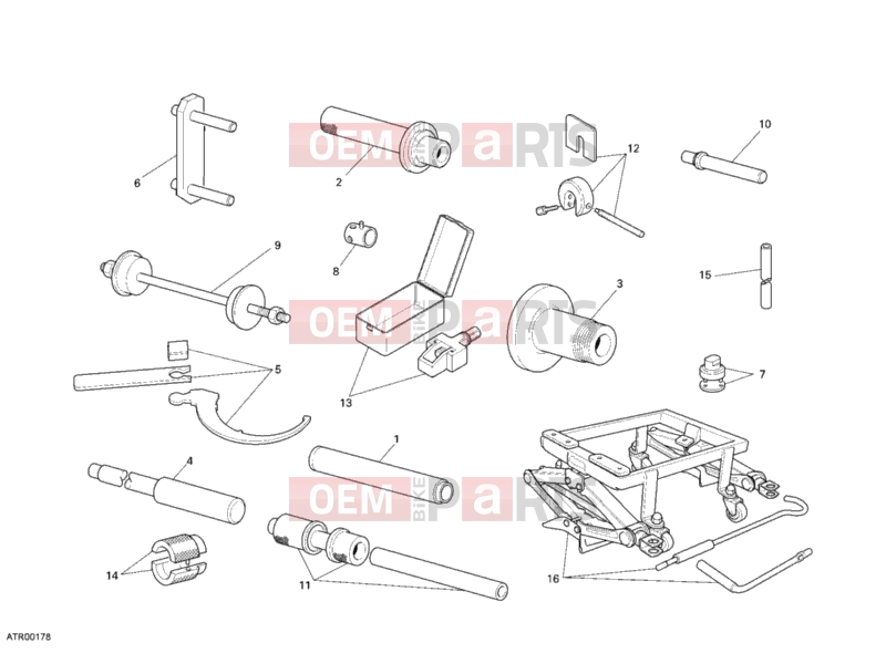 DUCATI 2009 Superbike 1198 WORKSHOP SERVICE TOOLS, FRAME » FRAME