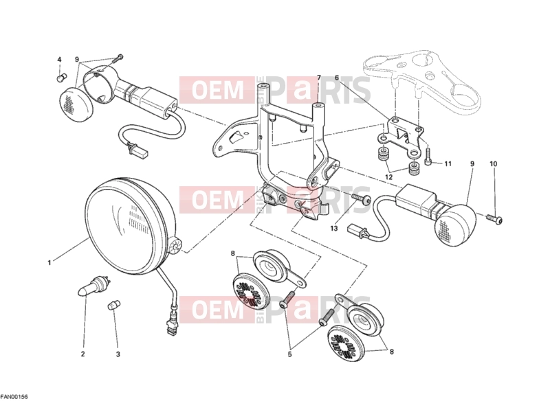 DUCATI 2009 Sportclassic GT1000 HEADLIGHT » LIGHTING SYSTEM