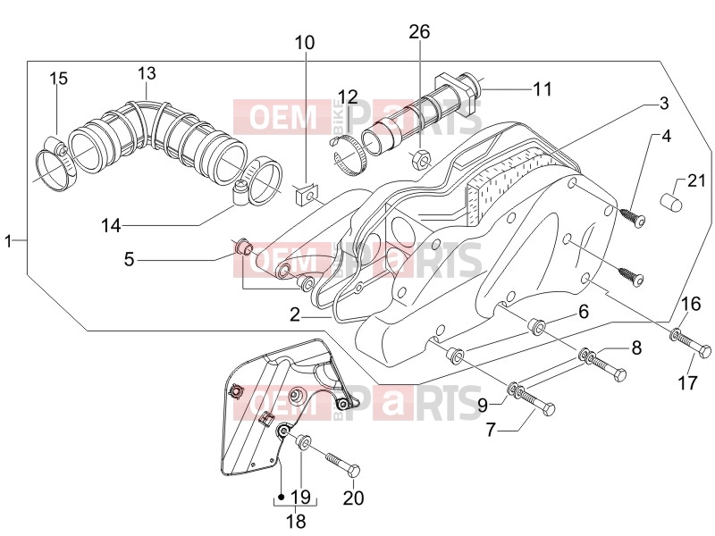 PIAGGIO Beverly 125 Engine » Air filter