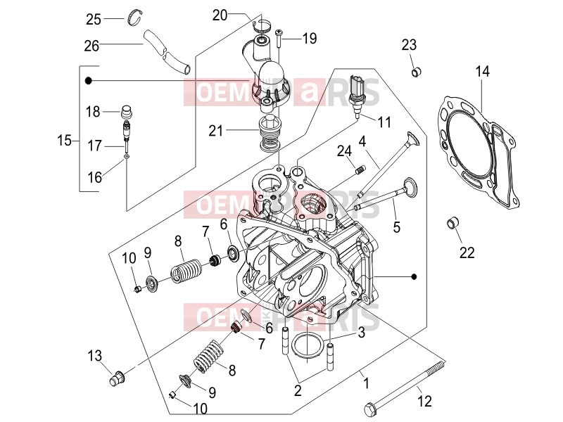 PIAGGIO Beverly 125 Sport Engine » Head unit - Valve