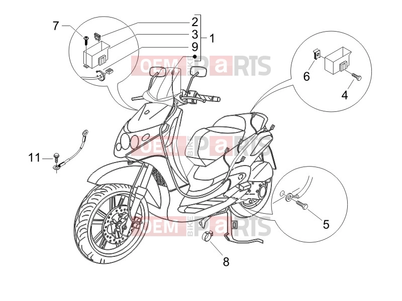 PIAGGIO Beverly 125 Sport Electrical system » Main cable harness