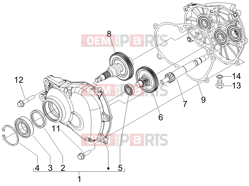 PIAGGIO Beverly 125 Sport Engine » Reduction unit