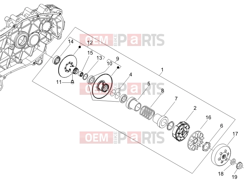 PIAGGIO Beverly 125 Sport Engine » Driven pulley