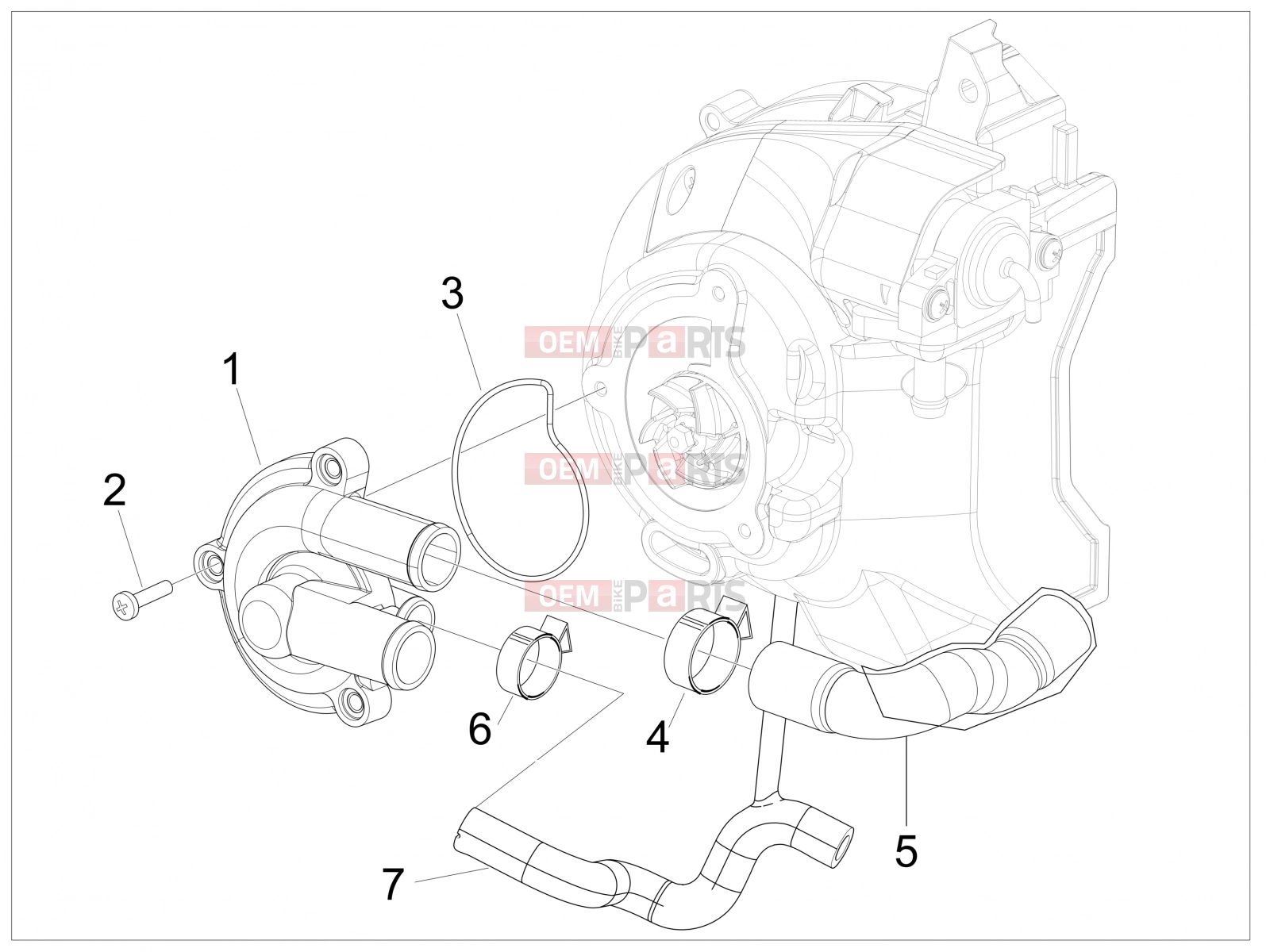 PIAGGIO Beverly 125 Tourer Engine » Cooler pump