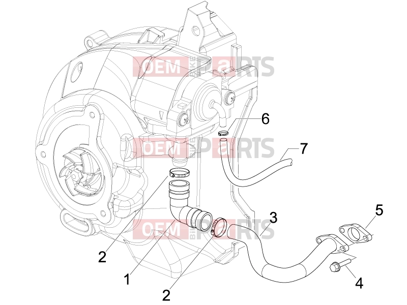 PIAGGIO Beverly 125 Tourer Engine » Secondary air box