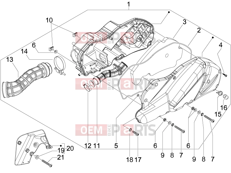 PIAGGIO Beverly 125 Tourer Engine » Air filter