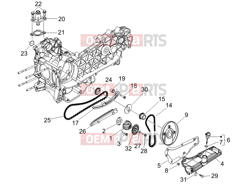 PIAGGIO Beverly 250 Engine » Oil pump