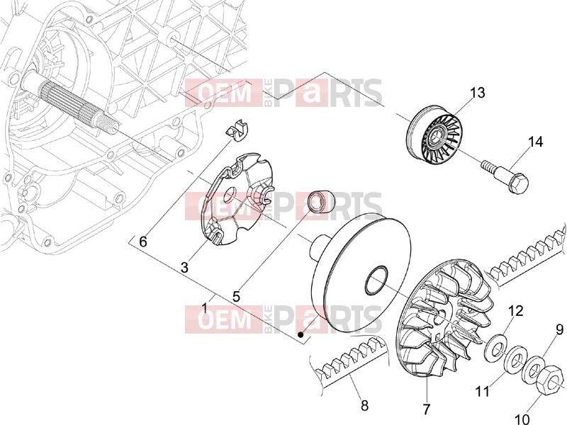 PIAGGIO Beverly 250 Cruiser Engine » Driving pulley