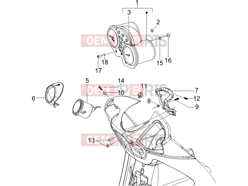 PIAGGIO Beverly 250 Cruiser Handlebars/Steering » Meter combination - Cruscotto