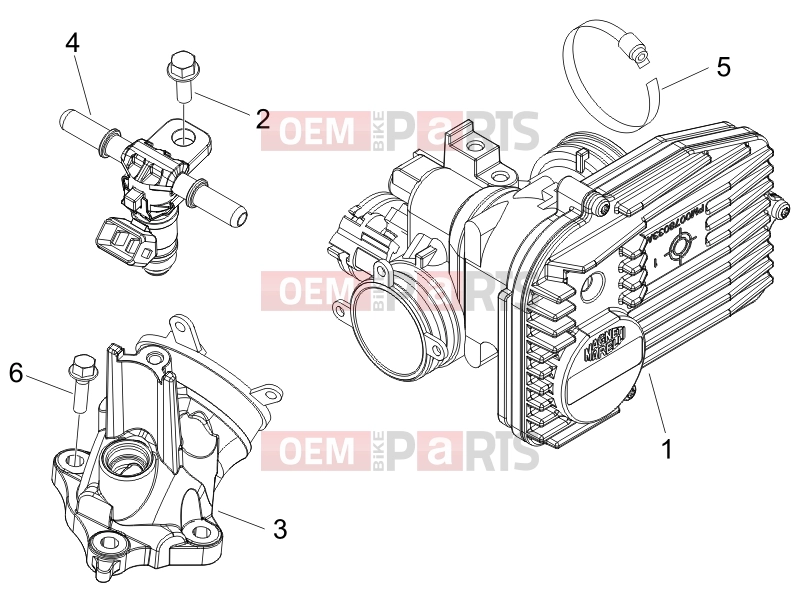 PIAGGIO Beverly 250 Cruiser Engine » Throttle body - Injector - Induction joint