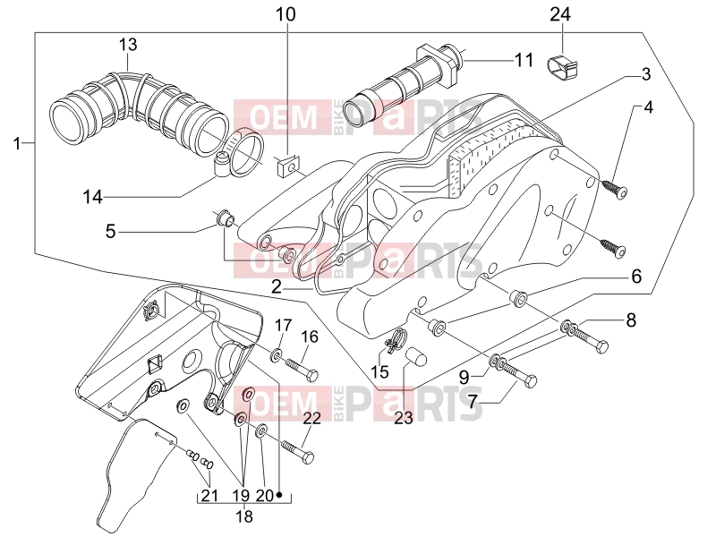 PIAGGIO Beverly 250 Cruiser Engine » Air filter