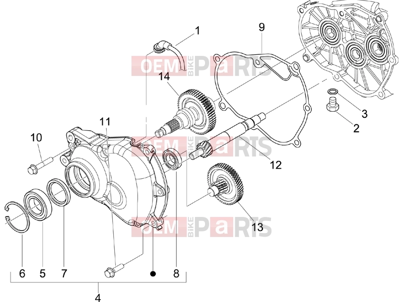 PIAGGIO Beverly 250 ie Engine » Reduction unit
