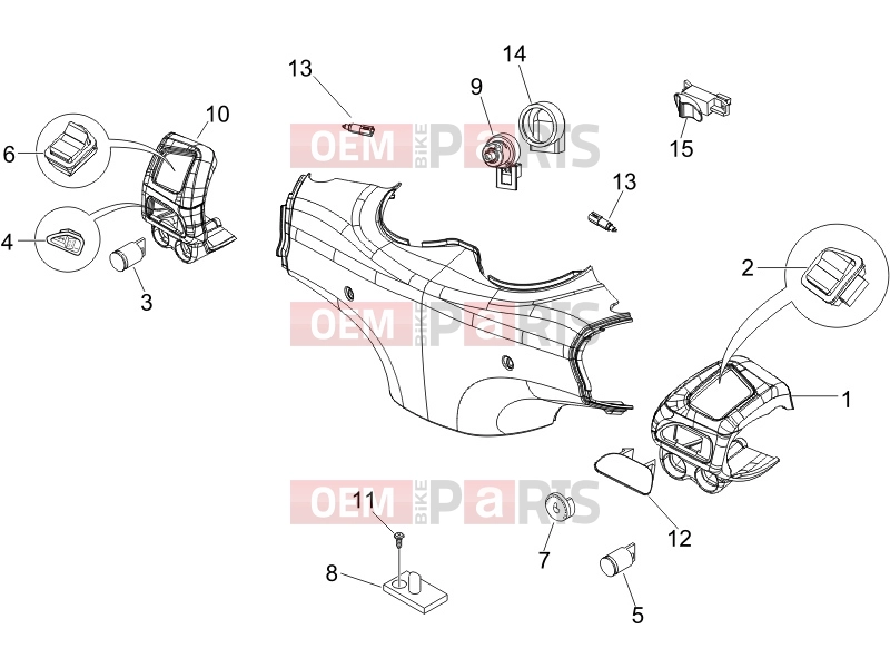PIAGGIO Beverly 250 ie Electrical system » Selectors - Switches - Buttons