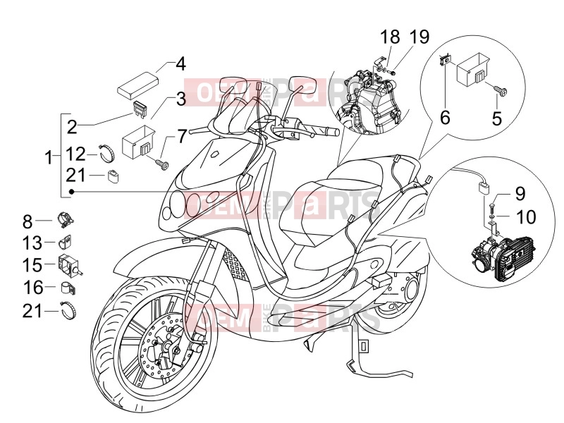 PIAGGIO BEVERLY 250 ie SPORT Electrical system » Main cable harness