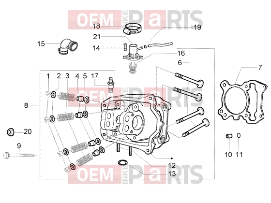 PIAGGIO Engine » Head - valves