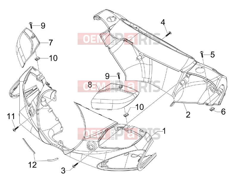 PIAGGIO Beverly 250 Tourer Handlebars/Steering » Handlebars coverages