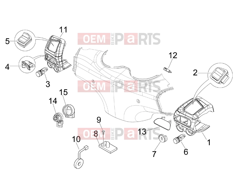 PIAGGIO Beverly 250 Tourer Electrical system » Selectors - Switches - Buttons