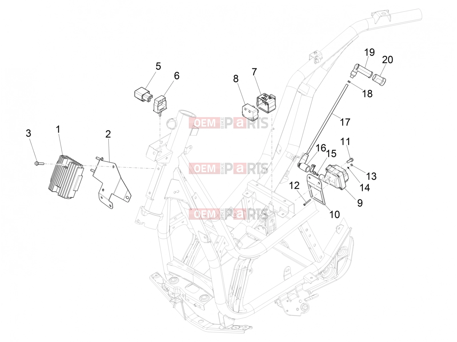 PIAGGIO Beverly 300 ie ABS Electrical system » Voltage Regulators - Electronic Control Units (ecu) - H.T. Coil