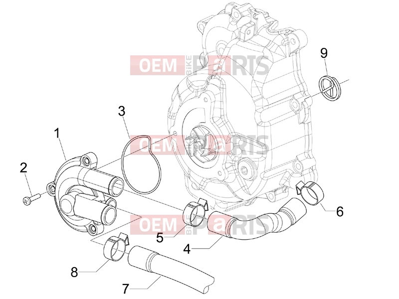 PIAGGIO Beverly 300 ie ABS Engine » Cooler pump
