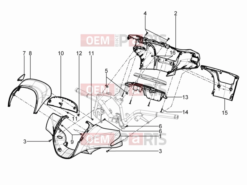 PIAGGIO Beverly 300 ie ABS Handlebars/Steering » Handlebars coverages