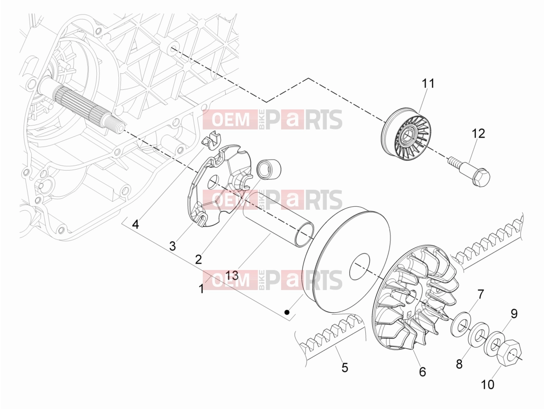 PIAGGIO Beverly 300 ie ABS Engine » Driving pulley