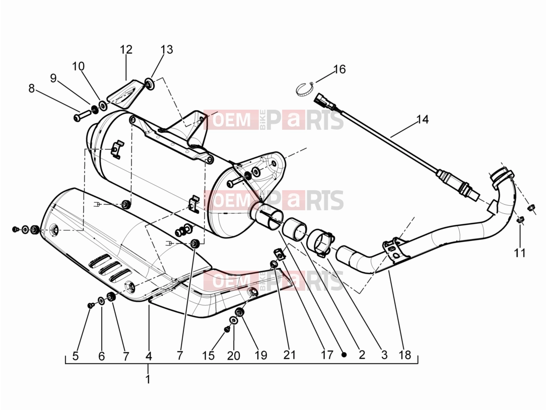 PIAGGIO Beverly 300 RST/S 4V ie Engine » Silencer