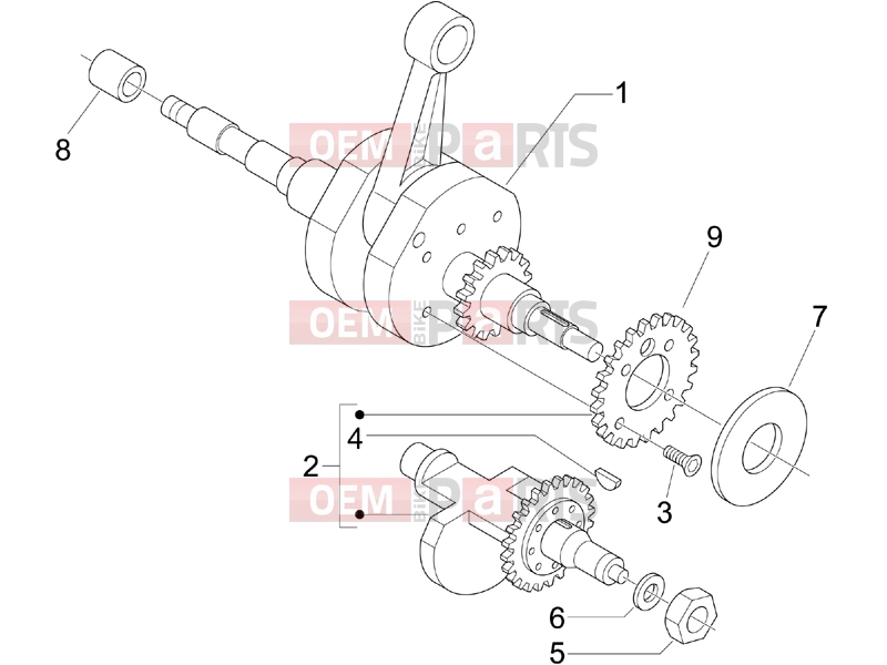 PIAGGIO Beverly 400 ie Tourer Engine » Crankshaft