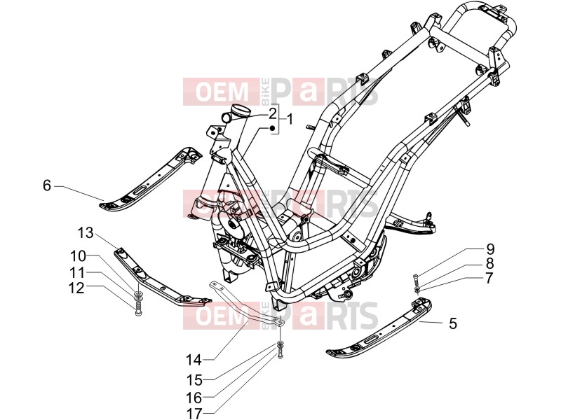 PIAGGIO Beverly 500 Frame - Plastic parts - Coachwork » Frame/bodywork
