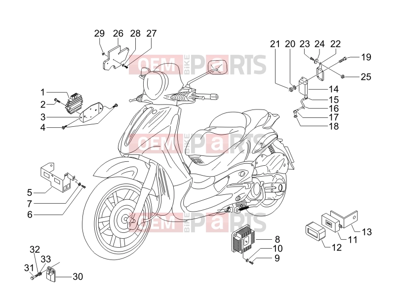 PIAGGIO Beverly 500 Electrical system » Voltage Regulators - Electronic Control Units (ecu) - H.T. Coil