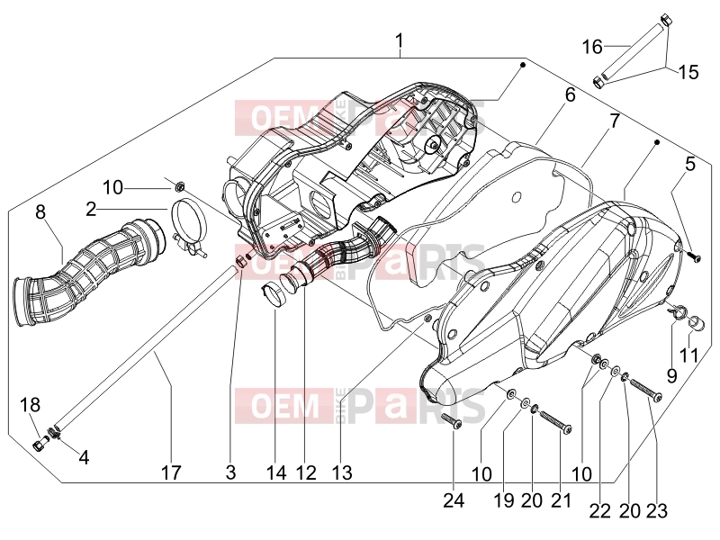 PIAGGIO Beverly 500 Cruiser Engine » Air filter