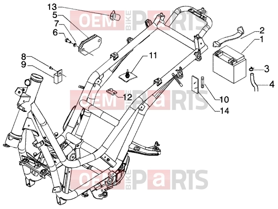 PIAGGIO Electrical system » Electrical device-battery