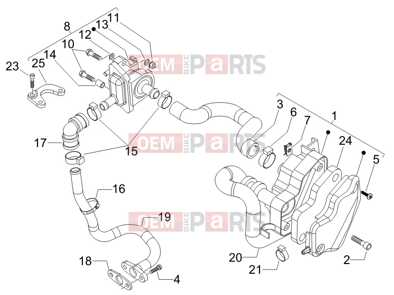 PIAGGIO BV 250 (U.S.A.) Engine » Secondary air box